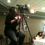 Camera operator at webcast