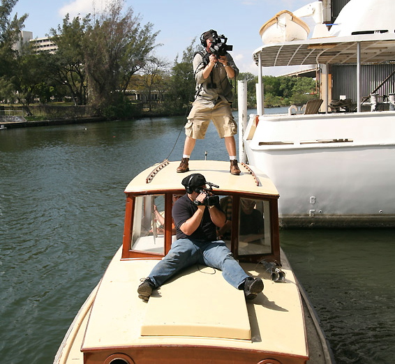 Reality Shoot at marina in Miami River
